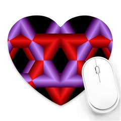 Star Of David Heart Mousepads by Simbadda