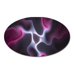 Colorful Fractal Background Oval Magnet by Simbadda