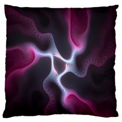 Colorful Fractal Background Large Flano Cushion Case (two Sides) by Simbadda