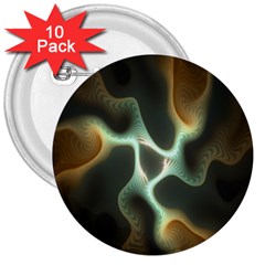 Colorful Fractal Background 3  Buttons (10 Pack)  by Simbadda