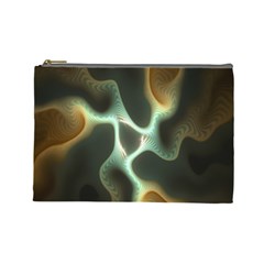 Colorful Fractal Background Cosmetic Bag (large)  by Simbadda