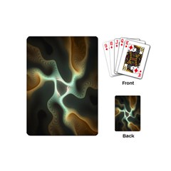 Colorful Fractal Background Playing Cards (mini)  by Simbadda