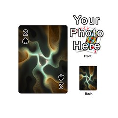 Colorful Fractal Background Playing Cards 54 (mini)  by Simbadda