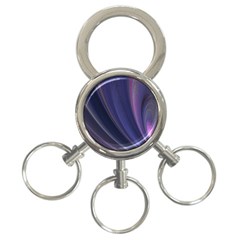 Purple Fractal 3-ring Key Chains by Simbadda