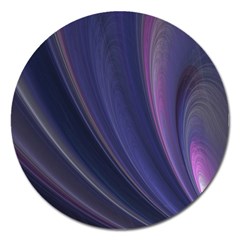 Purple Fractal Magnet 5  (round) by Simbadda