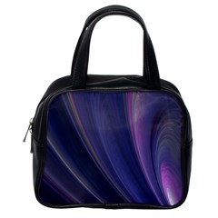 Purple Fractal Classic Handbags (one Side) by Simbadda