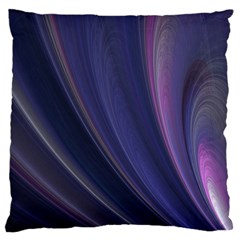 Purple Fractal Large Cushion Case (two Sides) by Simbadda