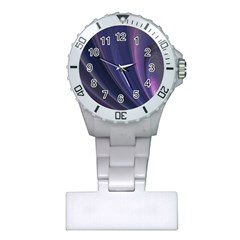 Purple Fractal Plastic Nurses Watch by Simbadda