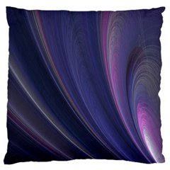 Purple Fractal Large Flano Cushion Case (one Side) by Simbadda