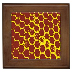 Network Grid Pattern Background Structure Yellow Framed Tiles by Simbadda