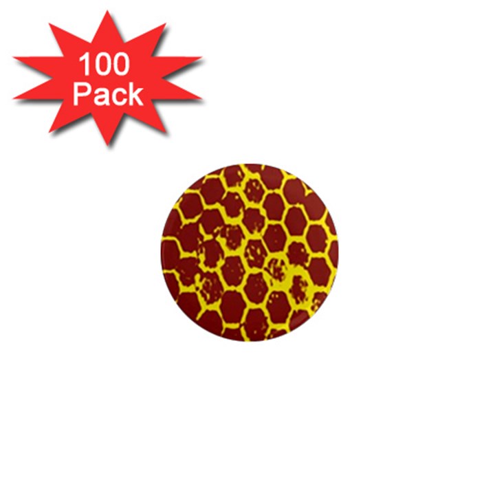 Network Grid Pattern Background Structure Yellow 1  Mini Magnets (100 pack) 