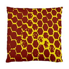 Network Grid Pattern Background Structure Yellow Standard Cushion Case (one Side) by Simbadda