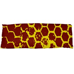 Network Grid Pattern Background Structure Yellow Body Pillow Case Dakimakura (two Sides) by Simbadda