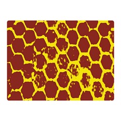 Network Grid Pattern Background Structure Yellow Double Sided Flano Blanket (mini)  by Simbadda