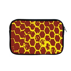 Network Grid Pattern Background Structure Yellow Apple Macbook Pro 13  Zipper Case by Simbadda