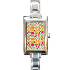 Abstract Pattern Colorful Wallpaper Rectangle Italian Charm Watch by Simbadda