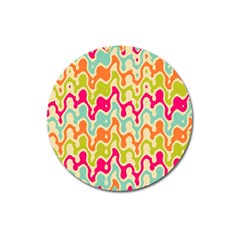 Abstract Pattern Colorful Wallpaper Magnet 3  (round) by Simbadda