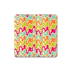 Abstract Pattern Colorful Wallpaper Square Magnet by Simbadda