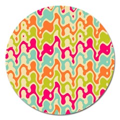 Abstract Pattern Colorful Wallpaper Magnet 5  (round) by Simbadda