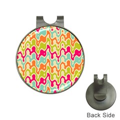 Abstract Pattern Colorful Wallpaper Hat Clips With Golf Markers by Simbadda