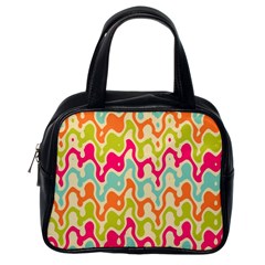 Abstract Pattern Colorful Wallpaper Classic Handbags (one Side) by Simbadda