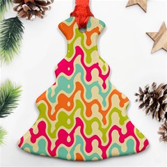 Abstract Pattern Colorful Wallpaper Christmas Tree Ornament (two Sides) by Simbadda