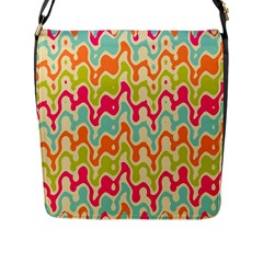 Abstract Pattern Colorful Wallpaper Flap Messenger Bag (l)  by Simbadda