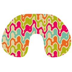 Abstract Pattern Colorful Wallpaper Travel Neck Pillows by Simbadda