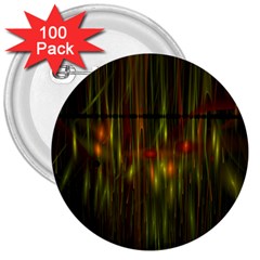 Fractal Rain 3  Buttons (100 Pack)  by Simbadda