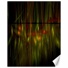 Fractal Rain Canvas 11  X 14   by Simbadda