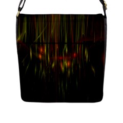 Fractal Rain Flap Messenger Bag (l)  by Simbadda