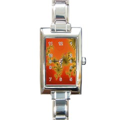 Decorative Fractal Spiral Rectangle Italian Charm Watch by Simbadda