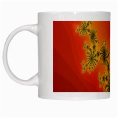 Decorative Fractal Spiral White Mugs by Simbadda