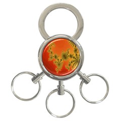 Decorative Fractal Spiral 3-ring Key Chains by Simbadda