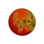 Decorative Fractal Spiral Rubber Round Coaster (4 pack)  Front