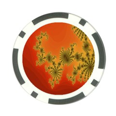 Decorative Fractal Spiral Poker Chip Card Guard by Simbadda