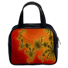 Decorative Fractal Spiral Classic Handbags (2 Sides) by Simbadda