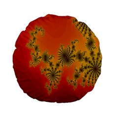 Decorative Fractal Spiral Standard 15  Premium Flano Round Cushions by Simbadda