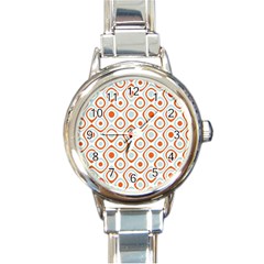 Pattern Background Abstract Round Italian Charm Watch by Simbadda