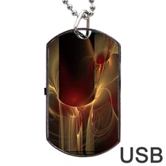 Fractal Image Dog Tag Usb Flash (two Sides)