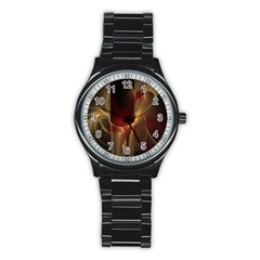 Fractal Image Stainless Steel Round Watch by Simbadda