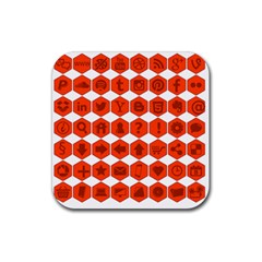 Icon Library Web Icons Internet Social Networks Rubber Coaster (square)  by Simbadda