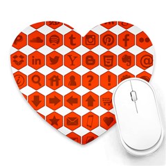 Icon Library Web Icons Internet Social Networks Heart Mousepads by Simbadda