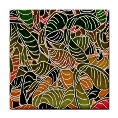 Floral Pattern Background Tile Coasters by Simbadda