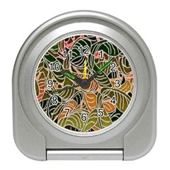 Floral Pattern Background Travel Alarm Clocks