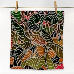 Floral Pattern Background Face Towel by Simbadda