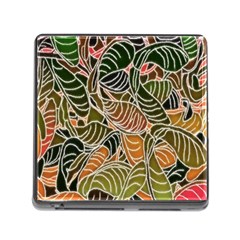 Floral Pattern Background Memory Card Reader (square) by Simbadda