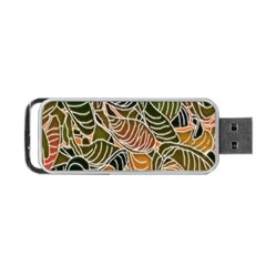 Floral Pattern Background Portable Usb Flash (one Side) by Simbadda