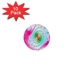 Decorative Fractal Spiral 1  Mini Buttons (10 Pack)  by Simbadda