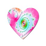 Decorative Fractal Spiral Heart Magnet Front